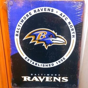NFL Baltimore Ravens Metal Sign